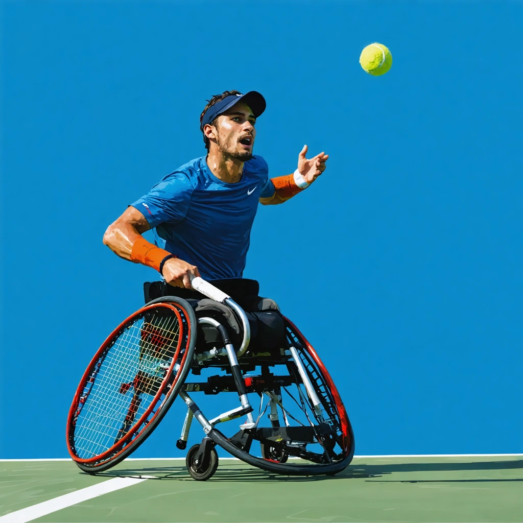 Paralympic Tennis: Precision in Motion: Wheelchair tennis at the Paralympics highlights skill and resilience.