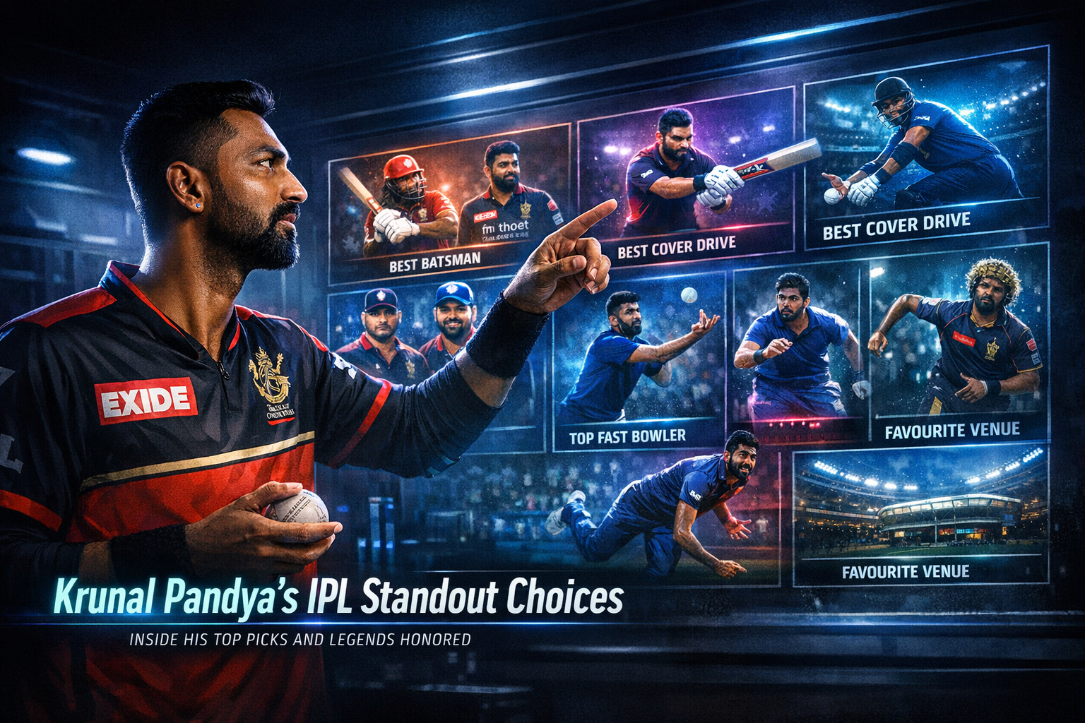 Krunal Pandya Reveals Thoughtful Picks for IPL's Standout Figures